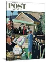 "College Graduation," Saturday Evening Post Cover, June 4, 1960-Thornton Utz-Stretched Canvas