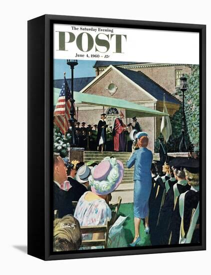 "College Graduation," Saturday Evening Post Cover, June 4, 1960-Thornton Utz-Framed Stretched Canvas