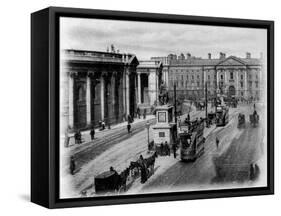 College Green, Dublin, C.1900-Irish Photographer-Framed Stretched Canvas