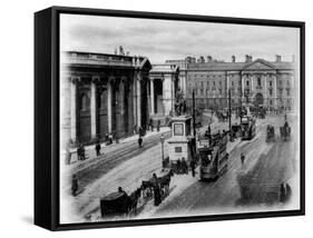 College Green, Dublin, C.1900-Irish Photographer-Framed Stretched Canvas