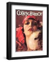 College Humour, Portraits Flappers Magazine, USA, 1910-null-Framed Giclee Print