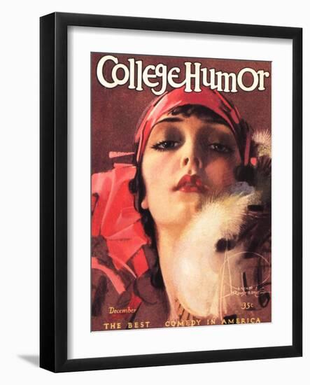 College Humour, Portraits Flappers Magazine, USA, 1910-null-Framed Giclee Print