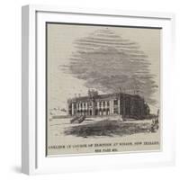 College in Course of Erection at Nelson, New Zealand-null-Framed Giclee Print