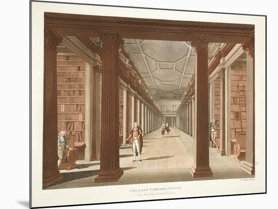 College Library, Dublin, 1793-James Malton-Mounted Giclee Print