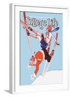 College Life: Falling Down-null-Framed Art Print