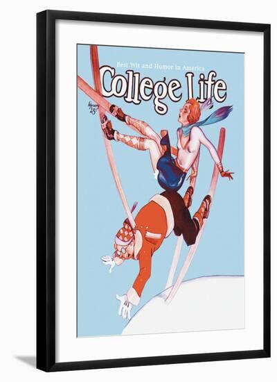 College Life: Falling Down-null-Framed Art Print