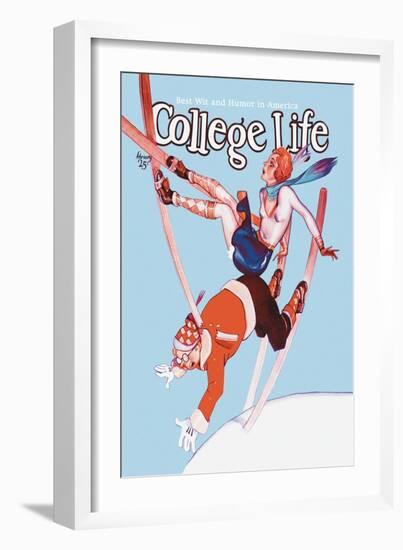 College Life: Falling Down-null-Framed Art Print