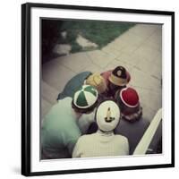 College Men and Woman Flipping a Coin on Purdue Campus, West Lafayette, Indiana 1954-Nina Leen-Framed Photographic Print