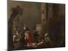 College of Animals, 1655 (Oil on Canvas)-Cornelis Saftleven-Mounted Giclee Print