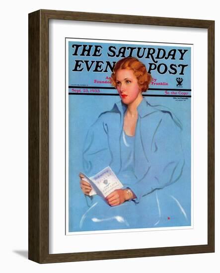 "College Requirements," Saturday Evening Post Cover, September 23, 1933-Penrhyn Stanlaws-Framed Giclee Print