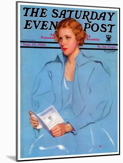 "College Requirements," Saturday Evening Post Cover, September 23, 1933-Penrhyn Stanlaws-Mounted Giclee Print