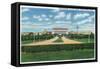 College Station, Texas - Panoramic View of the Main Entrance to Texas a and M College, c.1942-Lantern Press-Framed Stretched Canvas