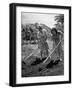 College Students Hoeing Small Plot in University of Hawaii Agriculture and Home Gardening School-Eliot Elisofon-Framed Photographic Print