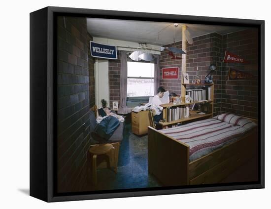 College Students in their Dorm Room, Massachusetts Institute of Technolog), Cambridge, MA, 1950-Yale Joel-Framed Stretched Canvas