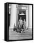 College Students on Building Steps-Philip Gendreau-Framed Stretched Canvas