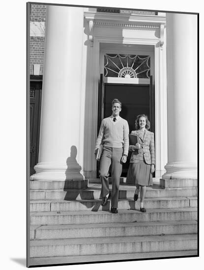 College Students on Building Steps-Philip Gendreau-Mounted Photographic Print