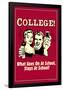 College What Goes On At Schools Stays Funny Retro Poster-Retrospoofs-Framed Poster