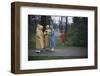 College Women During a Rain Storm at Michigan State University, Lansing Michigan 1954-Nina Leen-Framed Photographic Print