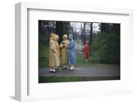 College Women During a Rain Storm at Michigan State University, Lansing Michigan 1954-Nina Leen-Framed Photographic Print