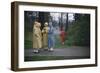 College Women During a Rain Storm at Michigan State University, Lansing Michigan 1954-Nina Leen-Framed Photographic Print