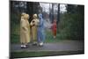 College Women During a Rain Storm at Michigan State University, Lansing Michigan 1954-Nina Leen-Mounted Photographic Print