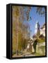 Collegiate Church in Durnstein, an Icon of the Wachau Area. Austria-Martin Zwick-Framed Stretched Canvas