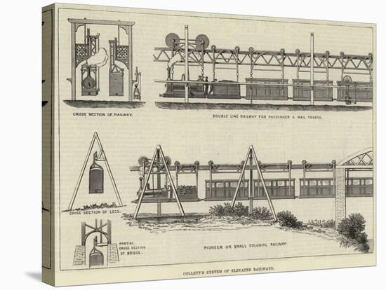 Collett's System of Elevated Railways-null-Stretched Canvas