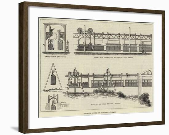 Collett's System of Elevated Railways-null-Framed Giclee Print
