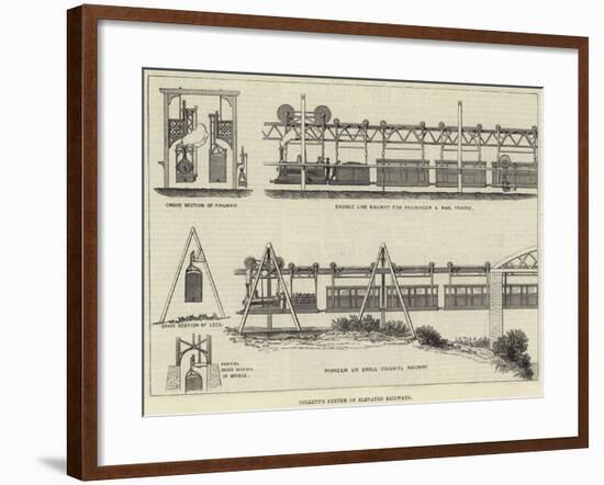 Collett's System of Elevated Railways-null-Framed Giclee Print