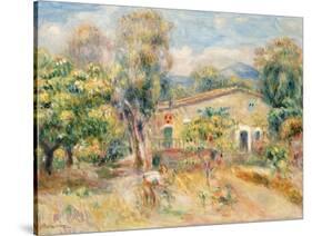 Collettes Farmhouse, Cagnes, 1910-Pierre-Auguste Renoir-Stretched Canvas