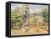 Collettes Farmhouse, Cagnes, 1910-Pierre-Auguste Renoir-Framed Stretched Canvas