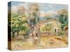 Collettes Farmhouse, Cagnes, 1910-Pierre-Auguste Renoir-Stretched Canvas