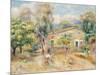 Collettes Farmhouse, Cagnes, La Ferme De Collettes, Cagnes, 1910-Pierre-Auguste Renoir-Mounted Giclee Print