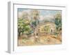 Collettes Farmhouse, Cagnes, La Ferme De Collettes, Cagnes, 1910-Pierre-Auguste Renoir-Framed Giclee Print