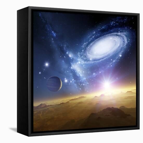 Colliding Galaxies, Artwork-Detlev Van Ravenswaay-Framed Stretched Canvas