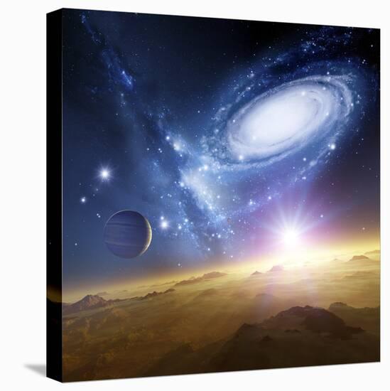 Colliding Galaxies, Artwork-Detlev Van Ravenswaay-Stretched Canvas