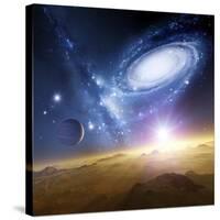 Colliding Galaxies, Artwork-Detlev Van Ravenswaay-Stretched Canvas