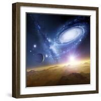 Colliding Galaxies, Artwork-Detlev Van Ravenswaay-Framed Premium Photographic Print