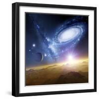 Colliding Galaxies, Artwork-Detlev Van Ravenswaay-Framed Premium Photographic Print