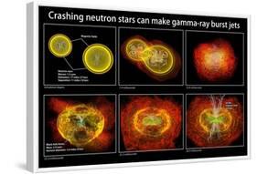 Colliding Neutron Stars Create Black Hole and Gamma-ray Burst-Science Source-Framed Giclee Print