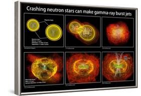 Colliding Neutron Stars Create Black Hole and Gamma-ray Burst-Science Source-Framed Giclee Print