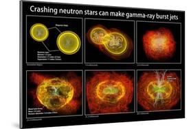 Colliding Neutron Stars Create Black Hole and Gamma-ray Burst-Science Source-Mounted Giclee Print