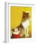 Collie and Kitten - Child Life-Jack Murray-Framed Premium Giclee Print