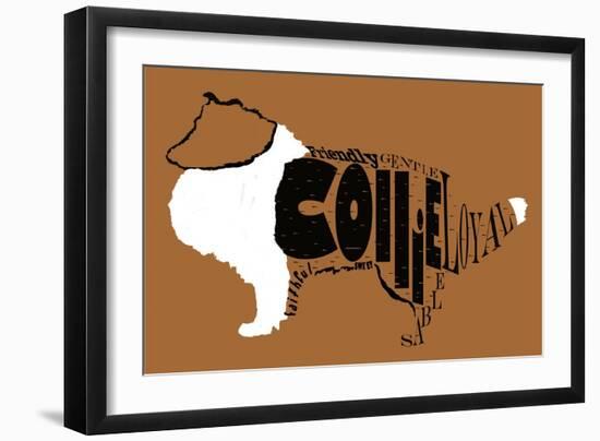 Collie Word 2-Karen Williams-Framed Giclee Print