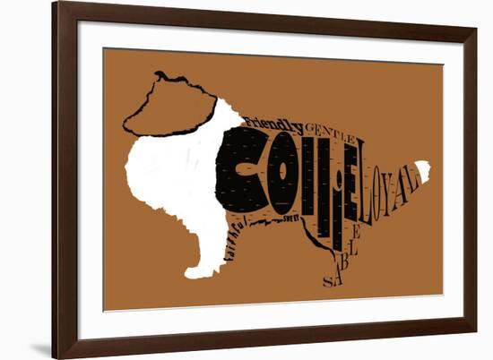 Collie Word 2-Karen Williams-Framed Giclee Print
