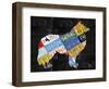 Collie-Design Turnpike-Framed Giclee Print