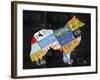 Collie-Design Turnpike-Framed Giclee Print