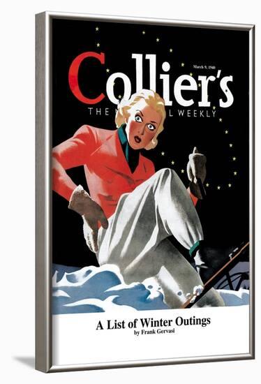 Collier's: A List of Winter Outings-null-Framed Art Print