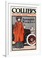 Collier's Automobile Number, New York, January 17th, 1903-Edward Penfield-Framed Art Print