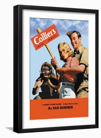 Collier's: Batting Practice-null-Framed Art Print